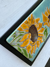 Load image into Gallery viewer, framed 3&quot;x6&quot; sunflower tile
