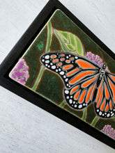 Load image into Gallery viewer, framed 3"x6" monarch butterfly tile