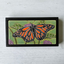 Load image into Gallery viewer, framed 3"x6" monarch butterfly tile