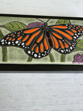 Load image into Gallery viewer, framed 3"x6" monarch butterfly tile