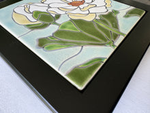Load image into Gallery viewer, framed 6"x6" lotus tile