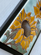 Load image into Gallery viewer, framed 3"x6" sunflower tile