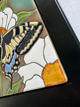 Load image into Gallery viewer, framed 6"x6" swallowtail butterfly tile