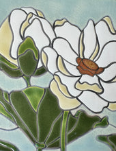 Load image into Gallery viewer, framed 6"x6" lotus tile