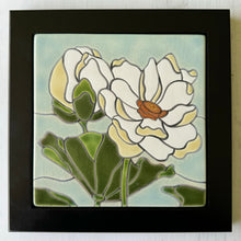 Load image into Gallery viewer, framed 6"x6" lotus tile