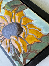 Load image into Gallery viewer, framed 3"x6" sunflower tile