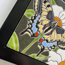 Load image into Gallery viewer, framed 6"x6" swallowtail butterfly tile