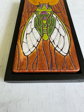 Load image into Gallery viewer, framed 3"x6" cicada tile