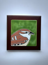 Load image into Gallery viewer, framed 4"x4" chickadee tile
