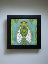 Load image into Gallery viewer, framed 6&quot;x6&quot; Cicada tile
