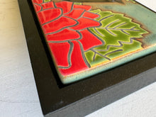 Load image into Gallery viewer, framed 3"x6" red wing black bird tile