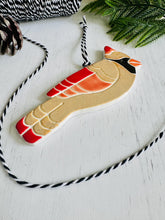 Load image into Gallery viewer, handmade ceramic cardinal ornament, single or pair