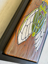 Load image into Gallery viewer, framed 3"x6" cicada tile