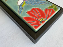 Load image into Gallery viewer, framed 3"x6" hummingbird tile