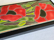 Load image into Gallery viewer, framed 3"x6" poppy tile