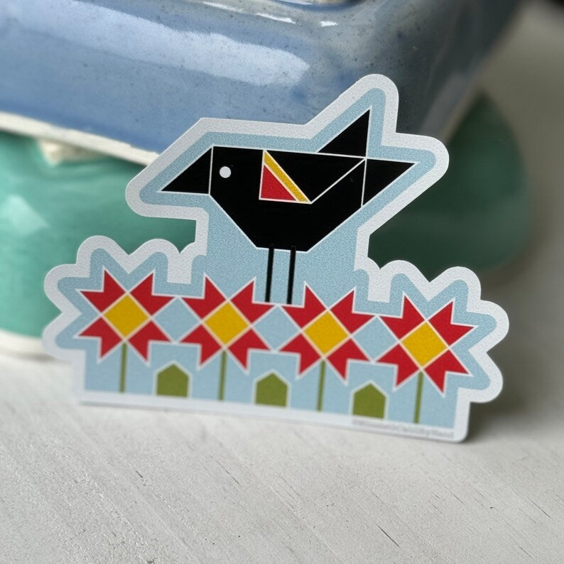 Vinyl Sticker: Geometric Quilter