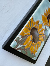 Load image into Gallery viewer, framed 3&quot;x6&quot; sunflower tile
