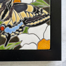 Load image into Gallery viewer, framed 6&quot;x6&quot; swallowtail butterfly tile
