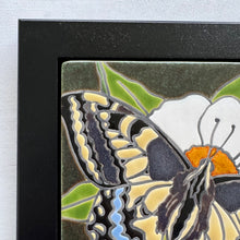 Load image into Gallery viewer, framed 6&quot;x6&quot; swallowtail butterfly tile
