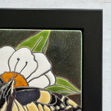 Load image into Gallery viewer, framed 6&quot;x6&quot; swallowtail butterfly tile
