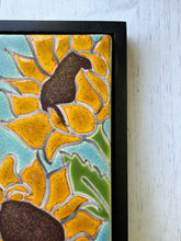 Load image into Gallery viewer, framed 3&quot;x6&quot; sunflower tile
